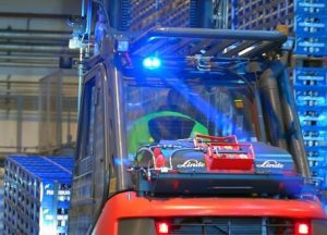 Luce blu a led di sicurezza per il carrello elevatore in retromarcia